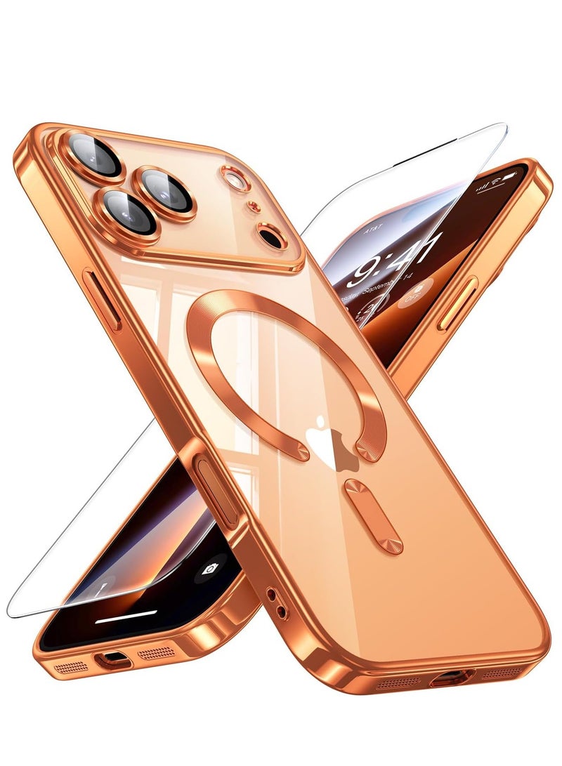 BORTONY iPhone 17 Pro Case Compatible with Magsafe Camera Lens Protection Cover with Full HD 9D Tempered Glass For iPhone 17 Pro Anti-Yellowing Drop Protection Cover for iPhone 17 Pro 6.3-inch - Image 1