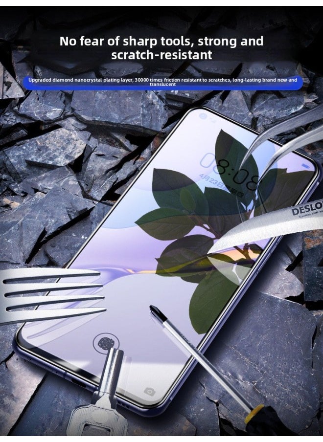 Generic - Full Screen Coverage 5G Vital Edition HD Protection For Huawei Nova 7 Tempered Film Nova7se Mobile Phone Film-Colour:[actual Machine Measured 1:1 Mold Opening] If The Size Is Wrong, You Will Be Refunded Directly, No Need To Return It-Size:For Huawei Nova 7 Se 5g Active Edition - Image 1