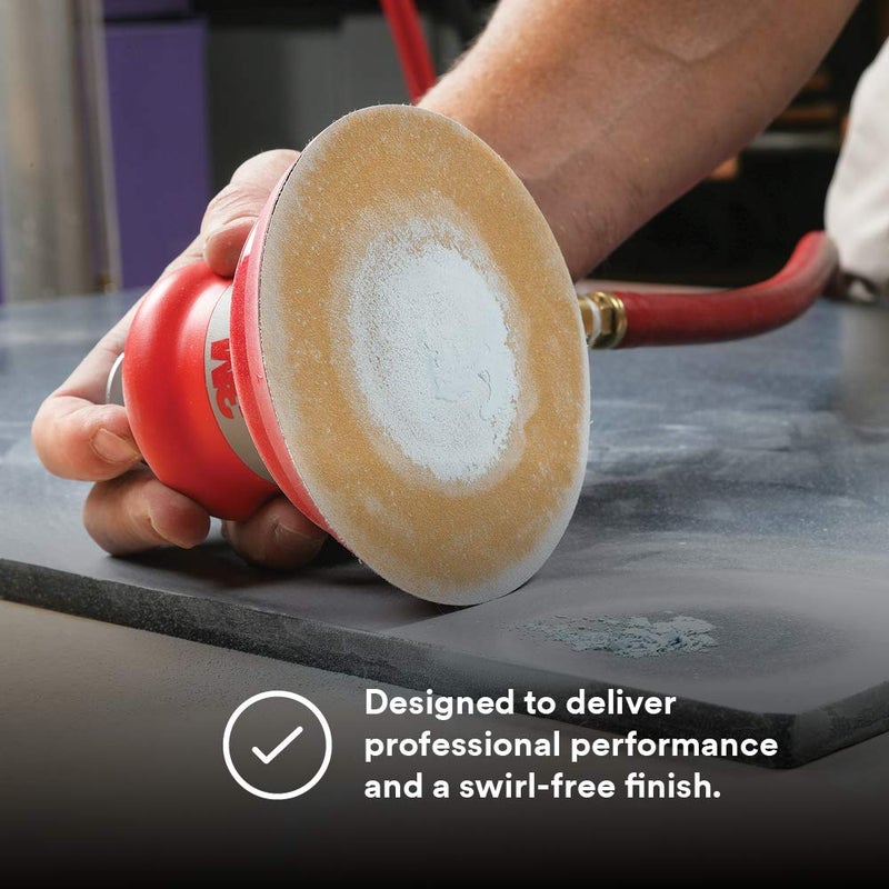 Cubitron 3M Pneumatic Random Orbital Sander - 6” x 3/16” Orbit with Stikit Disc Pad for Wood, Composites, and Metal - Image 2