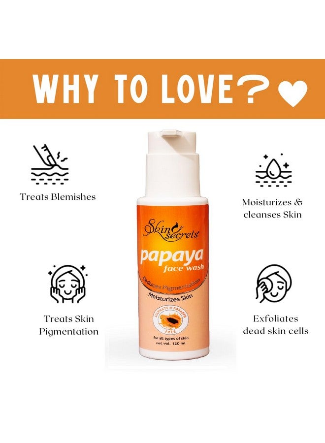 Skin Secrets Papaya Face Wash with Papaya Extract for Blemish Free Skin| Paraben & Sulphate Free| 120ml - Image 2