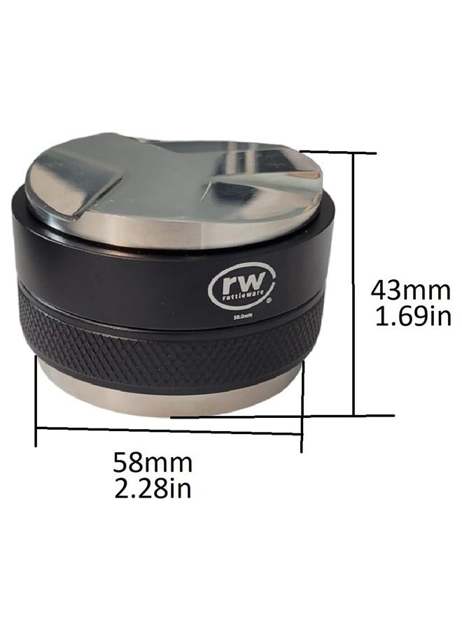 Rattleware 58mm Dual-Sided Espresso Distributor & Tamper – Professional 58mm Coffee Leveler with Adjustable Depth, 304 Stainless Steel, Compatible with Portafilters for Baristas & Home Use - Image 2