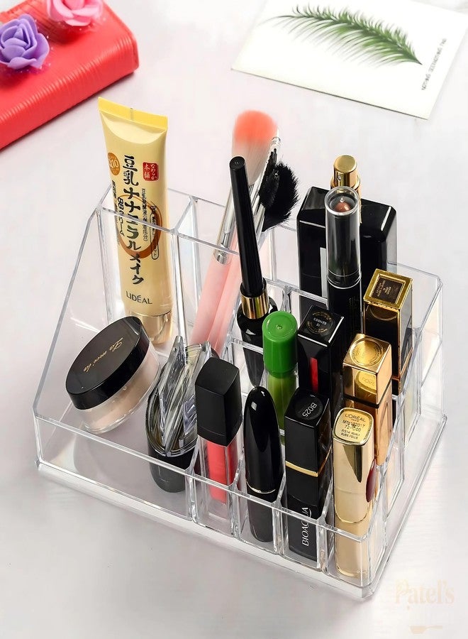 Patel's Kitchen 16 Grid Makeup Organizer Drawer Desk Multipurpose Plastic Makeup Cosmetic Display Makeup Brushes Lipstick Pencil Mascara Brush Hair Combs and Jewelry Box Dressing Table Organizer - Image 4