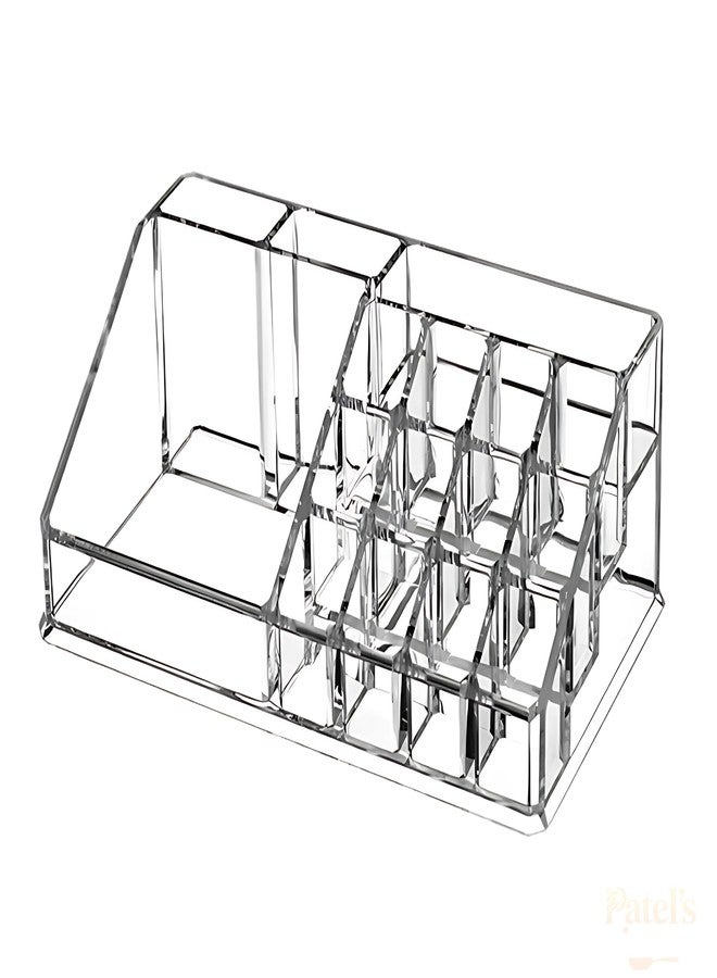 Patel's Kitchen 16 Grid Makeup Organizer Drawer Desk Multipurpose Plastic Makeup Cosmetic Display Makeup Brushes Lipstick Pencil Mascara Brush Hair Combs and Jewelry Box Dressing Table Organizer - Image 1