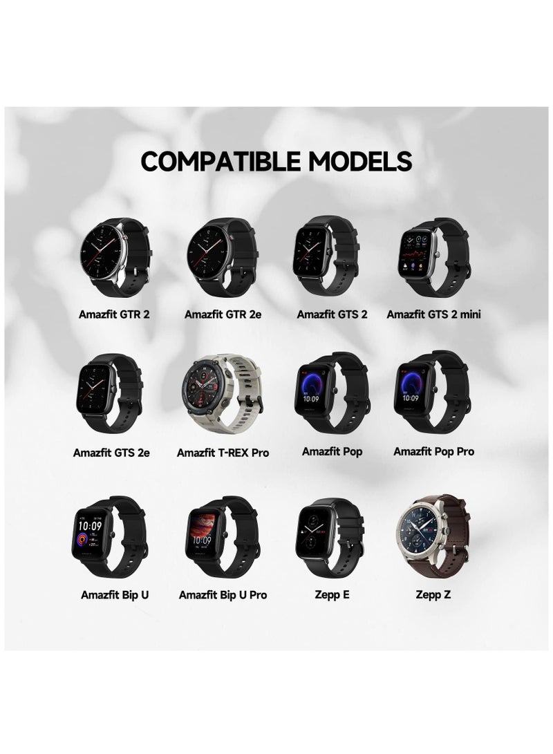 SYOSI Compatible with amazfit gts 2 Mini USB Portable Charger GTR 2 2e t-rex pro Fitness bip u pro pop zeep e z Smart Watch accessoires(2-Pack)  - Image 2