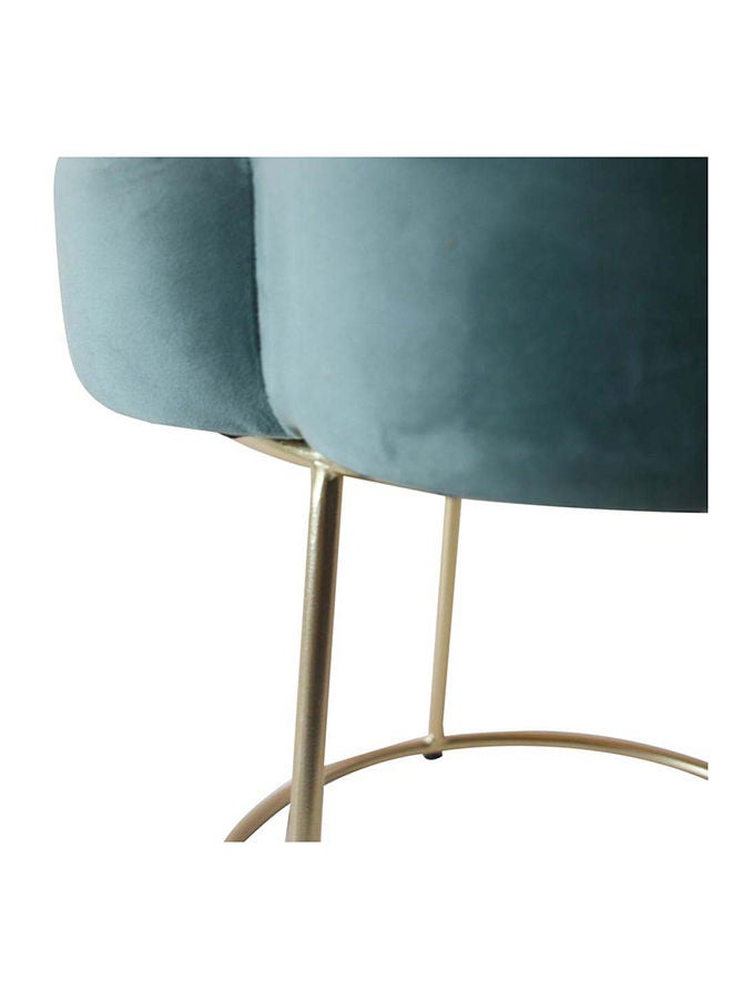 DANUBE HOME كرسي عثماني متعدد الوظائف من Amor Velvet Flower Stool بمسند قدم ناعم منجد لغرفة المعيشة، أثاث عصري 46X46X42 سم، أخضر / ذهبي  - Image 4