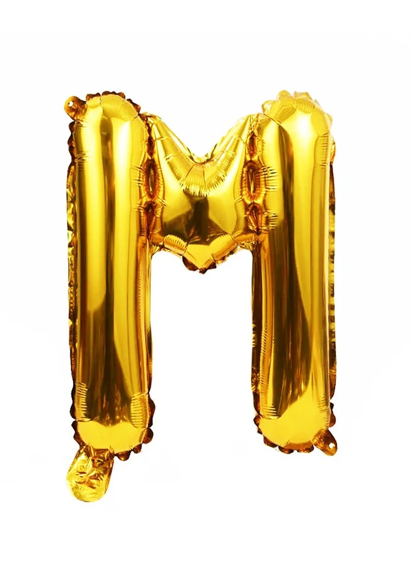 بارتي فن 32 "احباط رسالة بالون حرف M ذهبي - Image 1