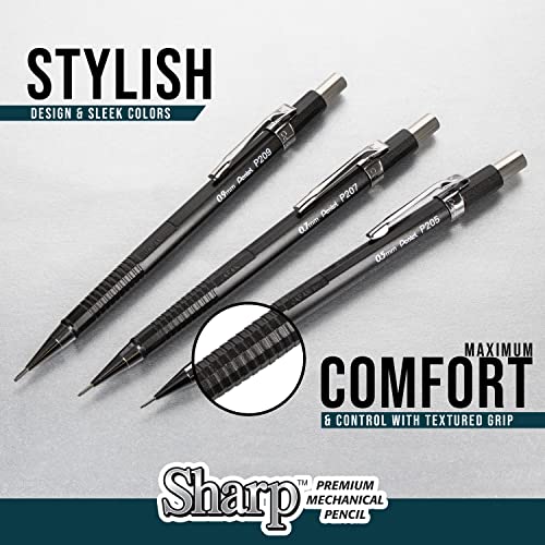 Pentel® Sharp™ Automatic Drafting Pencils, 0.9 mm, Black, Pack Of 2 - Image 2