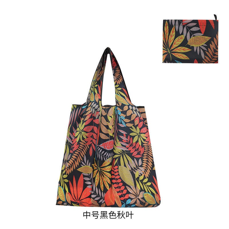 Supermarket Environmental Bag Shopping Bag Large Capacity Foldable Portable Shoulder Bag Waterproof Portable Shopping Cloth Bag Storage Bag - Image 1