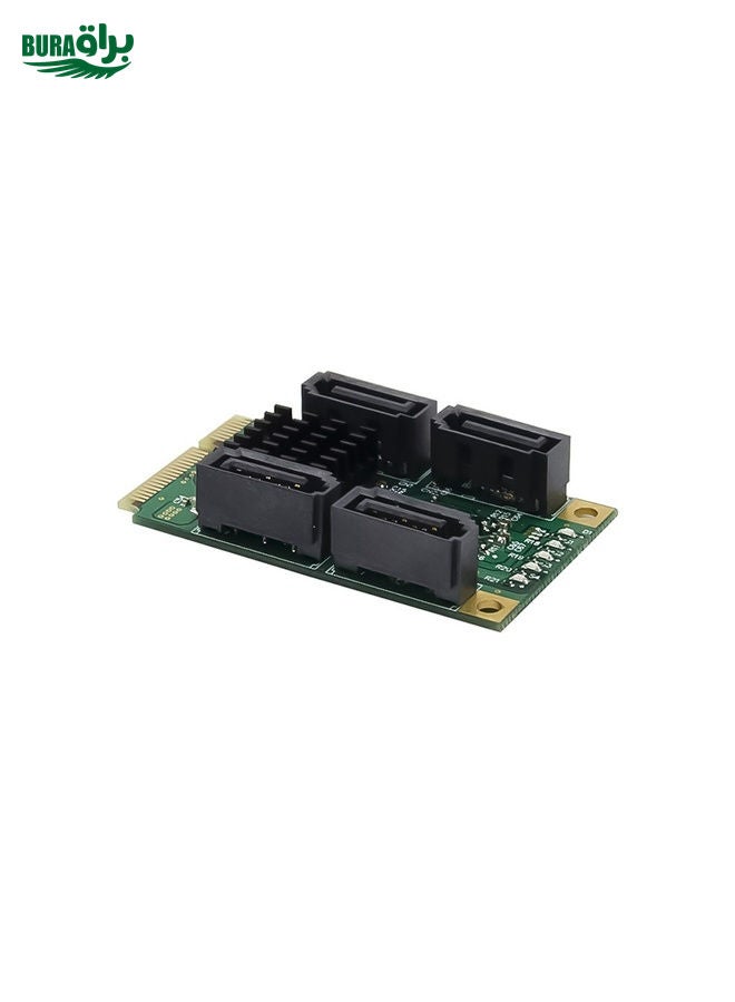 BURAQ ST549 MINI PCI-E to 4 Ports SATA3.0 Expansion Card for Desktop - Image 5