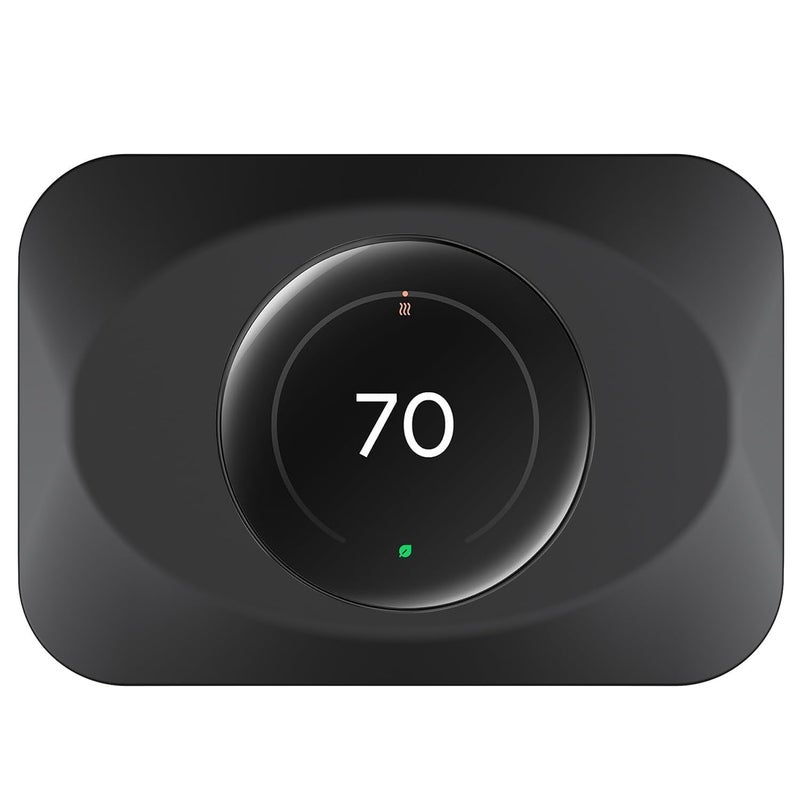 BAOKZZOM Nest Thermostat Wall Plate Cover Replacement Compatible with Google Nest Learning Thermostat 4th Gen Practical Nest Learning Thermostat 4 Trim Kit Snap fit Design Black 1 Pack