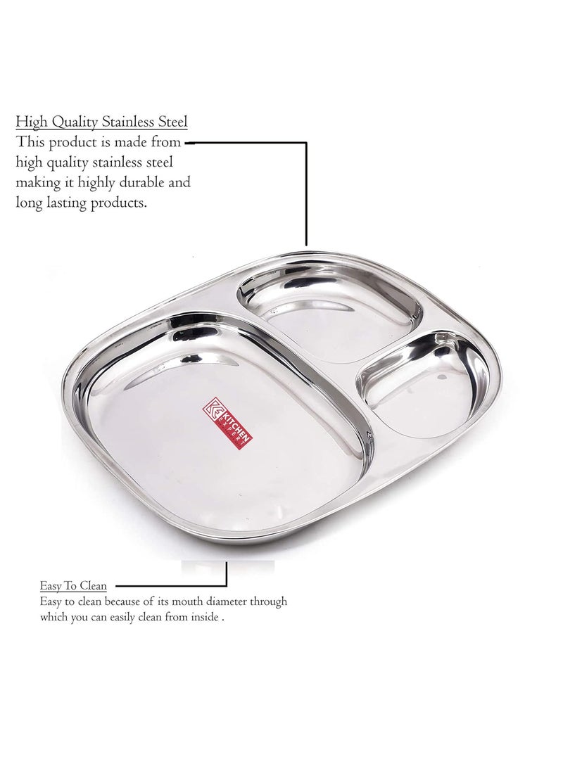 Kitchen Expert Kitchen Expert Stainless Steel Small Dinner Plates, Set of 2 pcs  - Image 3