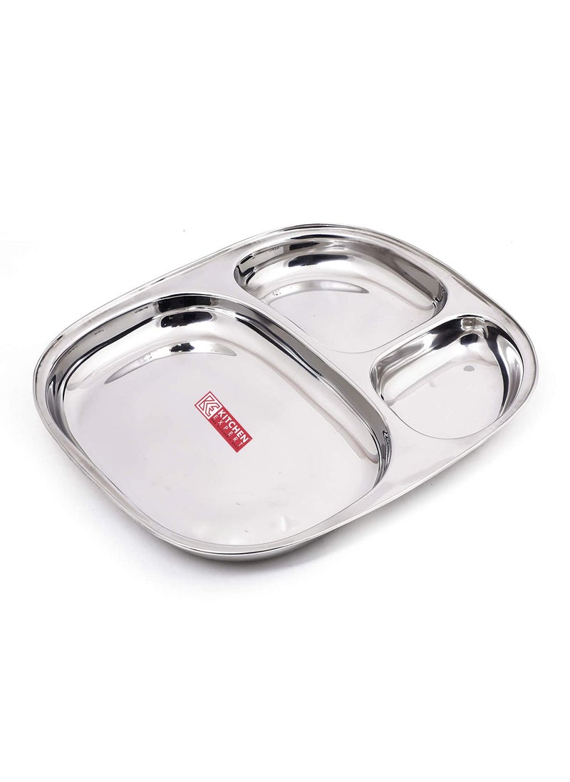Kitchen Expert Kitchen Expert Stainless Steel Small Dinner Plates, Set of 2 pcs  - Image 2