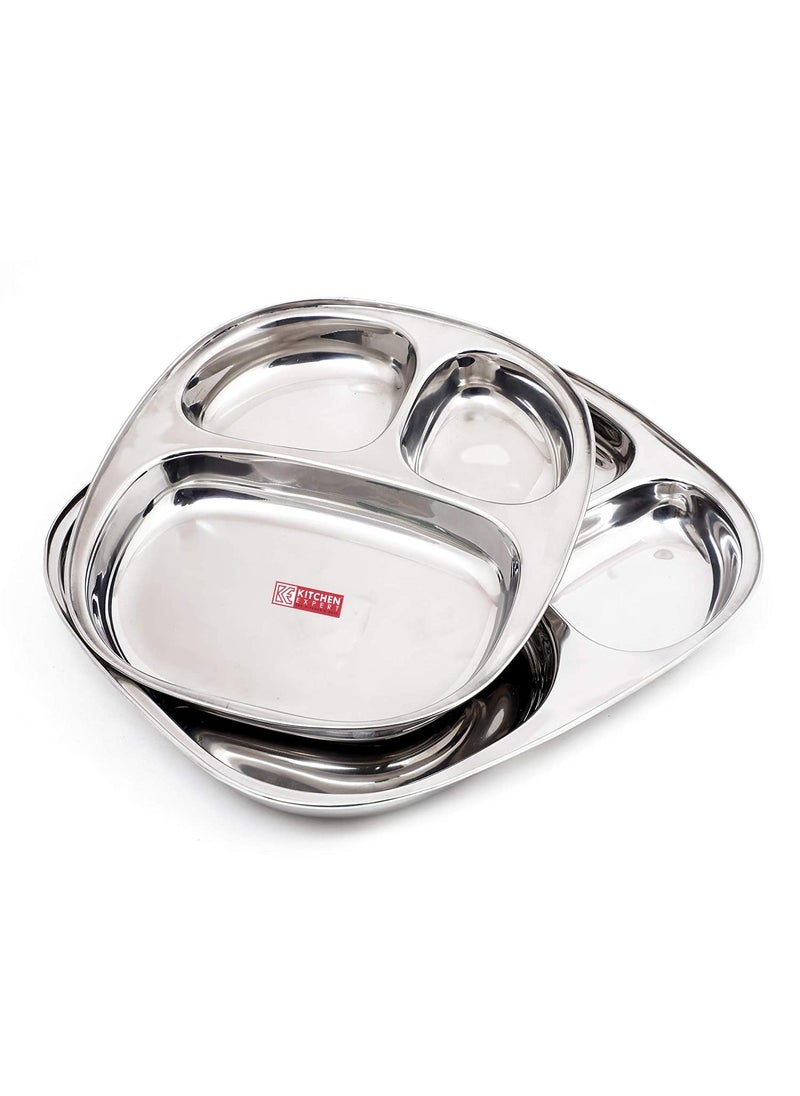 Kitchen Expert Kitchen Expert Stainless Steel Small Dinner Plates, Set of 2 pcs  - Image 1
