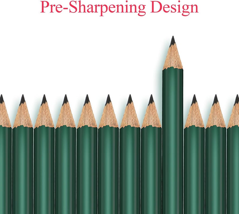 Outus 72 Pieces Golf Pencils Half Pencils with Eraser Mini Bulk Short #2 HB Pre Sharpened for Bridal Shower Wedding Office(Dark Green) - Image 4