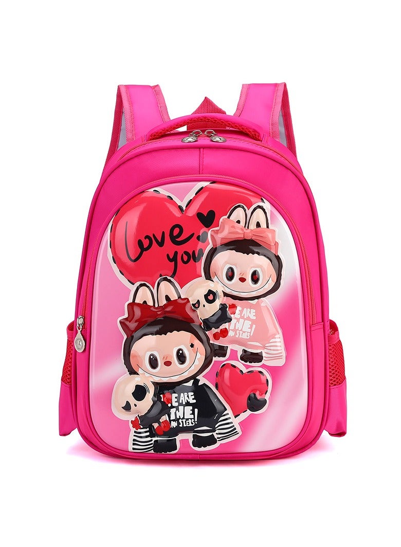 Labubu Children's Schoolbag, Primary School Student 3D Cartoon Backpack, Student Bag 39*35*15CM