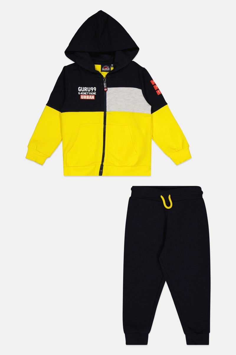 Guru 99 Toddlers Boy 2 Pieces Brand Logo Tracksuits, Multicolor - Image 2