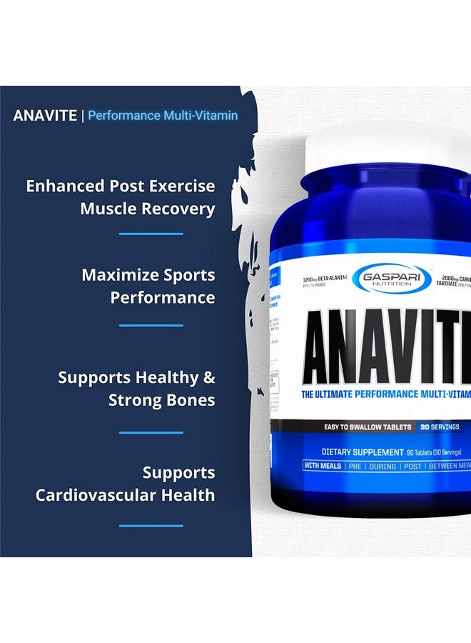 Gaspari Nutrition Anavite - Sports Multi-Vitamin with Amino Acids, Beta-Alanine and L-Carnitine, Enhanced Performance and Recovery, 180 Tablets - Image 3