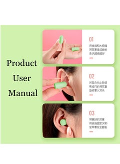 Necomi 60 Pcs Noise Canceling Earplugs, Sleep Earplugs for Sleep Noise Reduction, Work, Travel (Green)  - Image 3