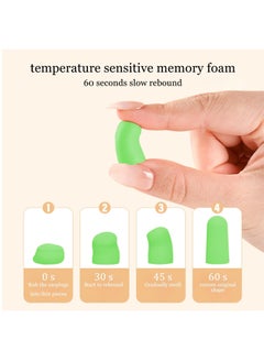 Necomi 60 Pcs Noise Canceling Earplugs, Sleep Earplugs for Sleep Noise Reduction, Work, Travel (Green)  - Image 4