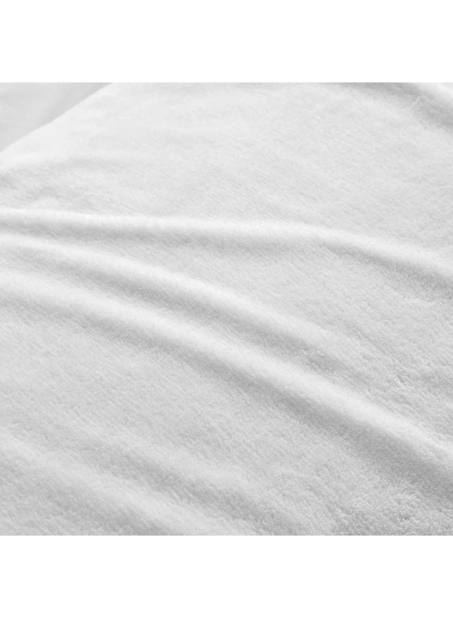 Pan Home Coral Fleece Waterproof Pillow Protector 50x75cm-White - 122NUT9900013 - Image 3