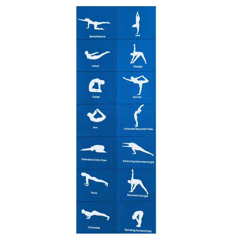 fabsouk EVA Folable Yoga Mats For Women Foldable Yoga Mat With Bag For Men Exercise Mat For Home Workout Gym Mat Anti Slip Yoga Mat 5MM Workout Mat (Blue) - Image 1