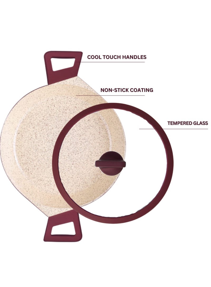 Dorsch Danish Design 4Pc Casseroles with Glass Lid - Non-Stick Ceramic Coating, Scratch Resistant, PTFE & PFOA-Free, Durable Construction, TUV Certified, Optimal Heat Distribution, Induction Ready, Easy Clean, High-Temperature Safe, Stylish Design - Image 2