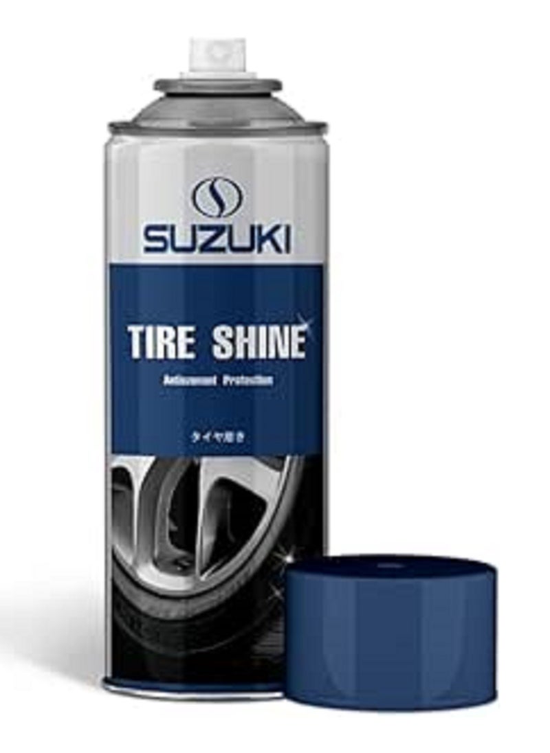 Suzuki Suzuki Tire Shine Spray Coating, No Sling Tire Dressing, Long Lasting Deep Black Shine, UV Protection & Dirt Repellant 500ml  - Image 1