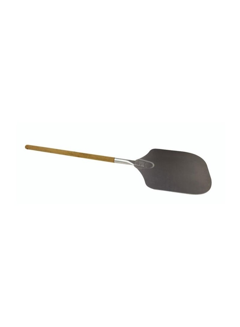 TRAMONTINA Since 1911,Made in Brazil- 99x30cm Natural Finished Metal Pizza Shovel with Medium Wooden Handle - Image 1