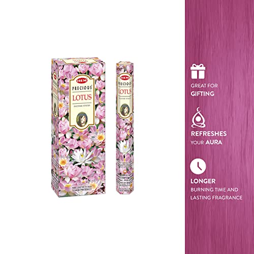 HEM Precious Lotus Incense Sticks | Agarbatti for Home Freshness, Prayer, Positive Energy & Yoga Meditation | Pooja Item for Home | Burning Time - 35-40 Minutes |120 Sticks (Handcrafted & Low Smoke) - Image 4