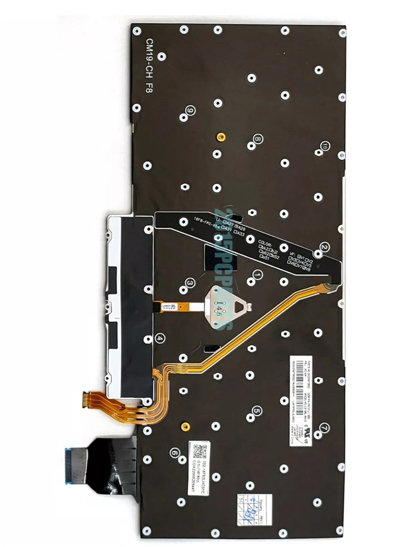 سي إس إف for Lenovo Thinkpad X1 carbon 7th Gen 2019 20QD 20QE ARABIC Keyboard backlit  - Image 2