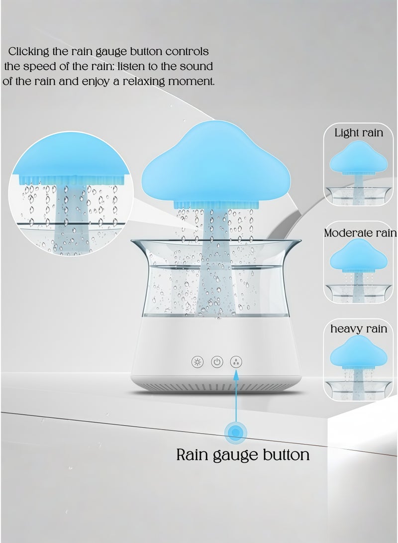 Beautiful Cloud Humidifier,  Cloud Night Light, Diffuser Humidifier with 7 Colours LED Lights/Humidifier Bedroom, Water Drop Sound for Sleep/Relaxation - Image 3