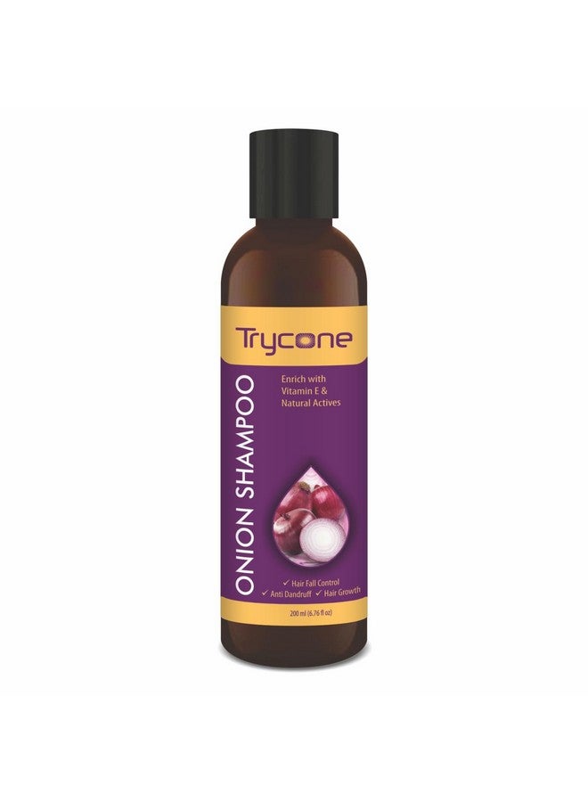 Trycone Red Onion Shampoo For Controlling Hair Loss And Dandruff Enriched With Vitamin E And Natural Actives Also Paraben, Sls And Mineral Oil Free 200 Ml - Image 1