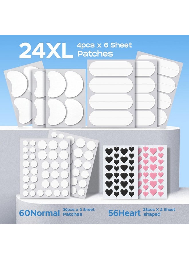 LitBear LitBear Acne Pimple Patch, 8 Sizes 140 Pcs Hydrocolloid Acne Patches with Storage Box, 24 XL Pimple Patches for Face, Chin, Nose, 4 Shapes Zits Patches for Blemish, dots with Tea Tree Oil & Cenrella  - Image 3
