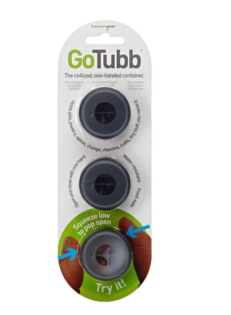 HumanGear GoTubb 3 pack Black 86 cc Travel Container - Image 1