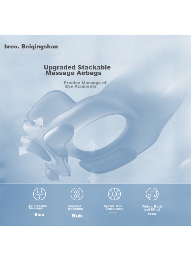 بريو Breo Eye Massager Iseejplus جهاز تدليك العين الذكي بالكاميليا، جهاز العناية بالمع مع كمادات دافئة، أداة تدليك العين، هدية عيد الميلاد والعطلات للصديق أو الصديقة - Image 4