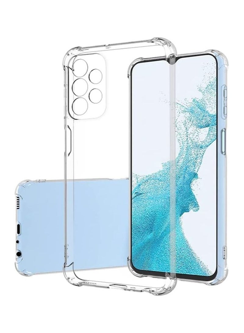 Case For Samsung Galaxy A23 Case Clear Transparent Reinforced Corners Tpu Shock Absorption Flexible Cell Phone Cover (Clear)