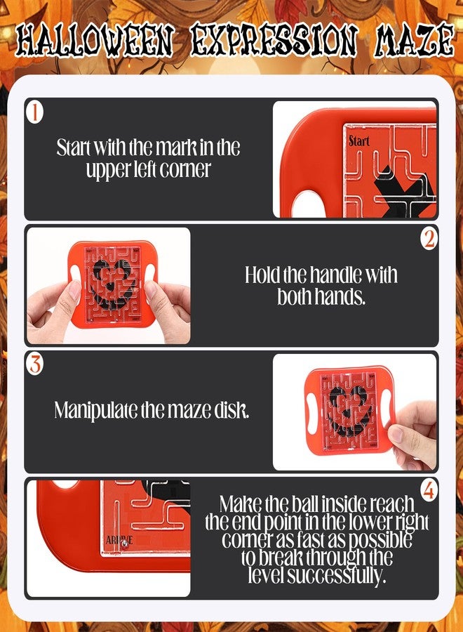 JellyArch Maze Puzzle Cube Bulk Christmas Maze Game Educational Cube Handheld Brain Teaser Puzzles Party Favor Christmas Party Favor for Kid Goodies Bag Exchange Gift(Halloween) - Image 4
