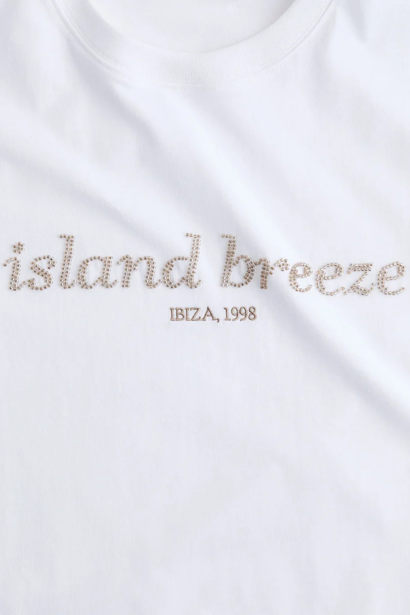 اتش اند ام تي-شيرت بقصّة فضفاضة