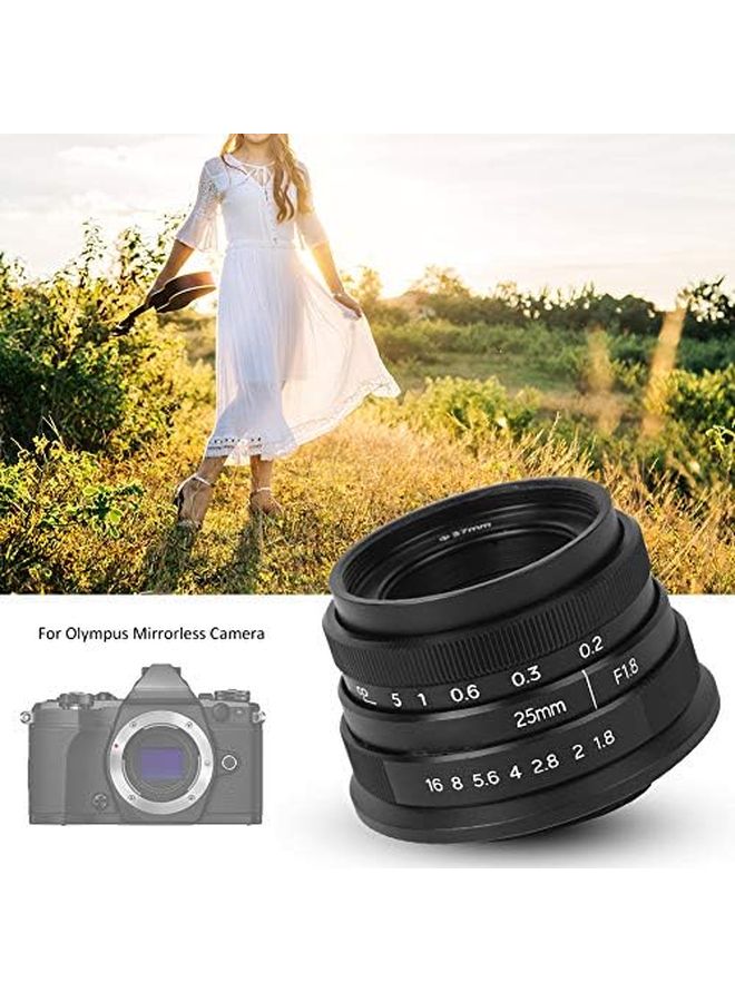 25mm F1 8 Manual Prime Lens For Mirrorless Cameras M4 3 Mount Fixed Focus Portrait Lens - Image 4