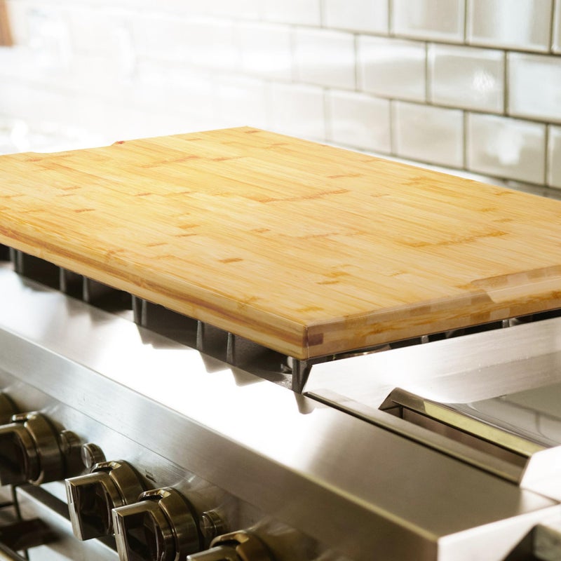 Utoplike Extra Large Cutting Board for kitchen, 30 x 20 Inch Bamboo Chopping Boards, Wood Stove Top Cover, Over the Sink Butcher Block with Juice Groove for Turkey, Meat, Vegetables, BBQ, 1"Th - Image 5