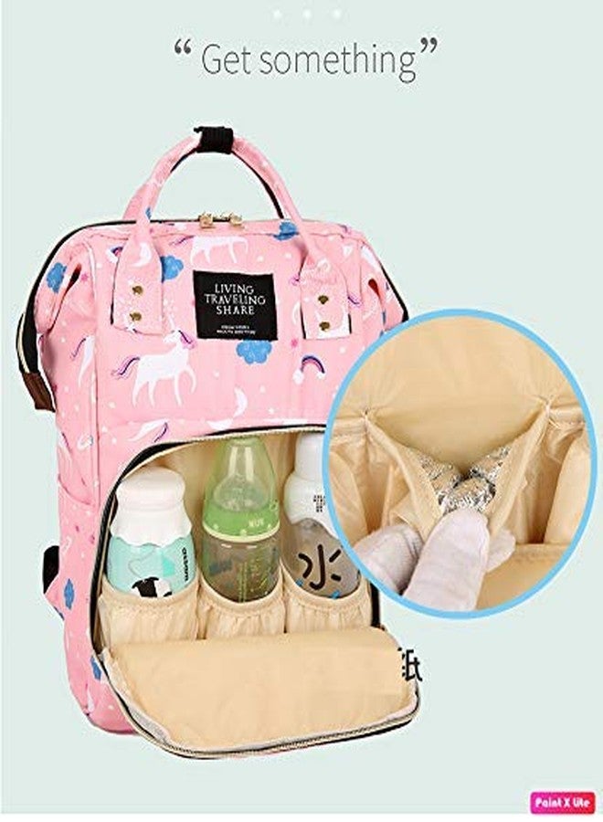 Kids Creation Mommas Baby India Mother Baby Diaper Bag, Mothers Maternity Bags for Travel (Pink) - Image 4