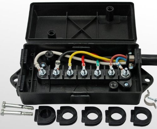 Conntek 7 Way Plug Inline Trailer Cord with 7-Gang Junction Box (Black, 8-Feet) - Image 5
