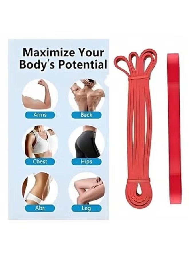 Lordex Resistance Bands Pull Up Resistance Bands for men and women fitness exercise bands Pull up and stretch resistance Workout Bands in a variety of strengths. Suitable for home gym yoga physical therapy. Red: 15 35 lbs - Image 5