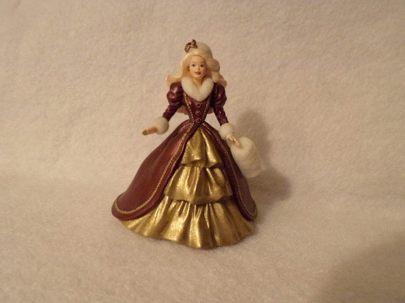 Keepsake Ornament Holiday Barbie Collectors Series Handcrafted Dated 1996 Sculpted By Patricia Andrews Fourth in the Holiday Barbie Ornament Series