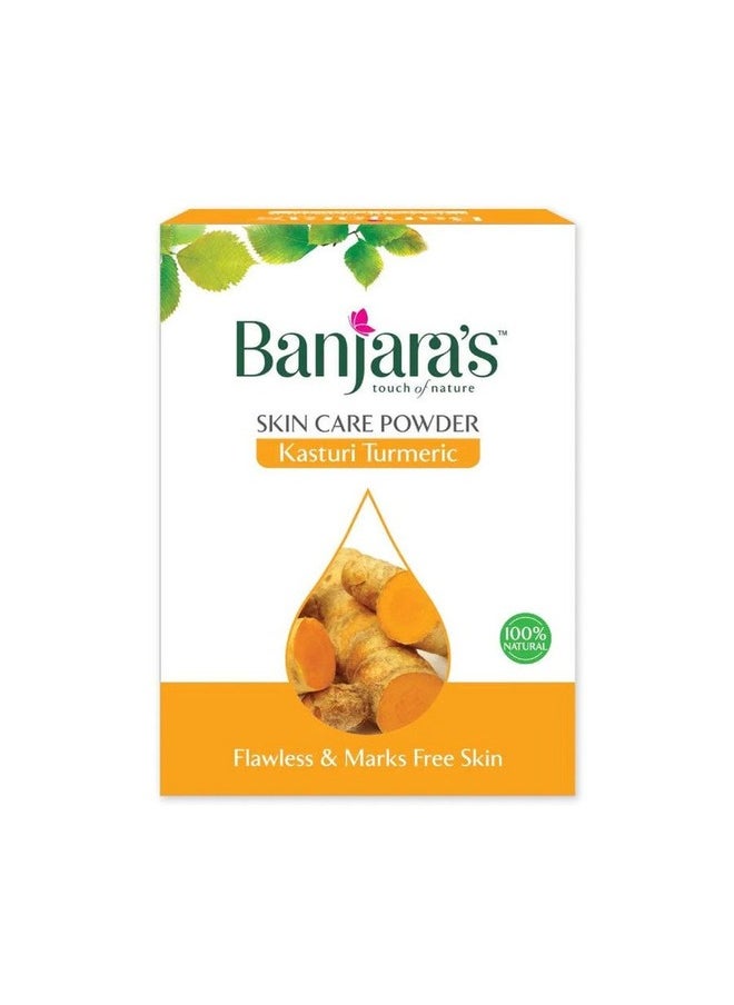 Banjara's Kasthuri Manjal Skin Care Powder - Flawless & Marks Free Skin - Natural Anti-bacterial Product - 100 grams  - Image 1