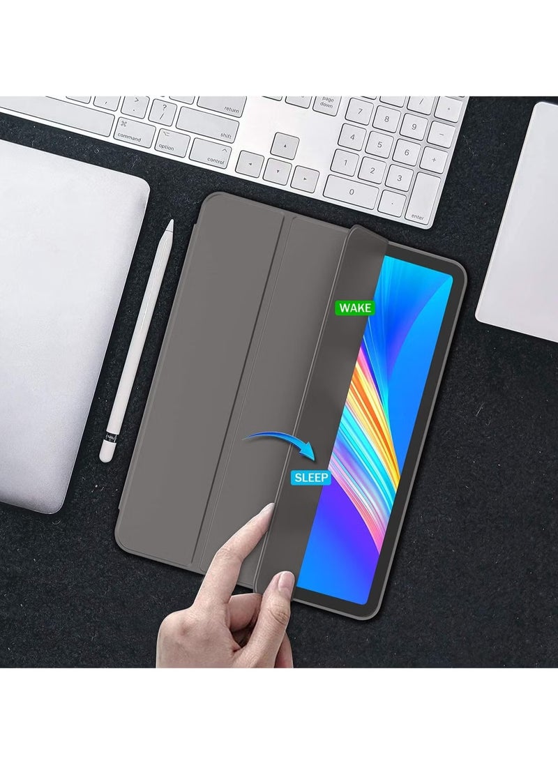 ELTRAZONE iPad Pro 12.9 Case (2022/2021, 6th/5th Gen) with Pencil Holder – Supports 2nd Gen Pencil Charging, Trifold Stand, Auto Wake/Sleep, Soft TPU Back, Space Gray - Image 5