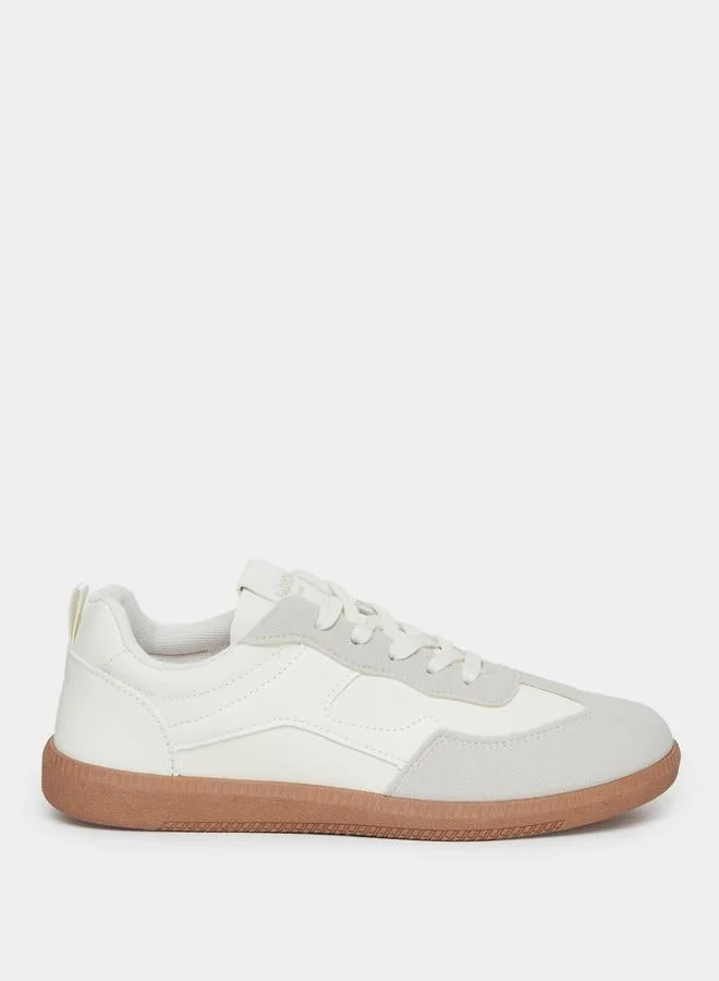 Styli Panelled Laced Up Sneakers