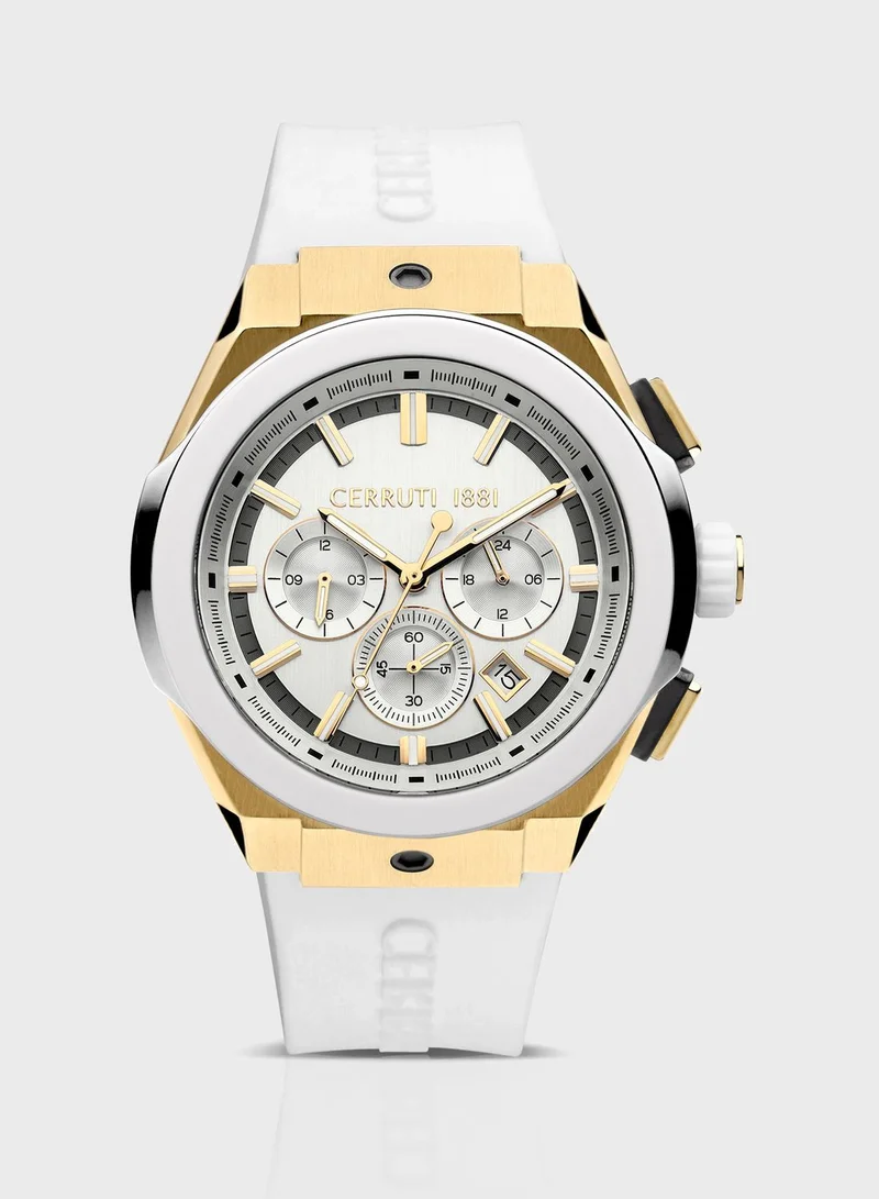 CERRUTI 1881 Silicone Strap Analog Watch