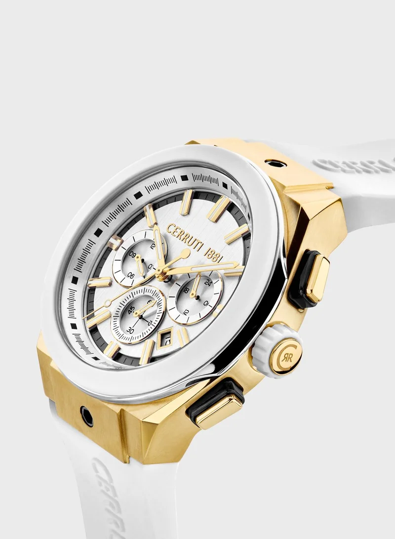 CERRUTI 1881 Silicone Strap Analog Watch