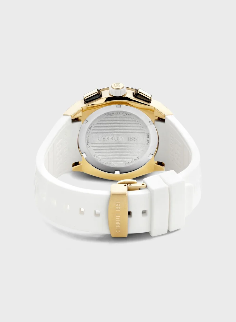 CERRUTI 1881 Silicone Strap Analog Watch